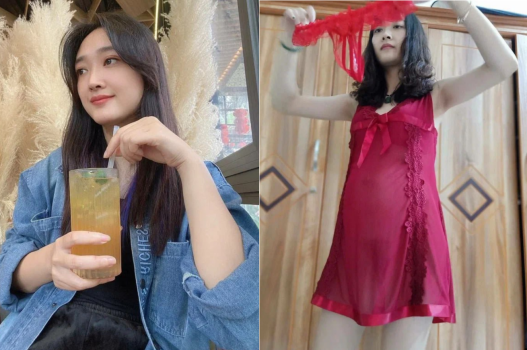 Vợ hư hỏng mặc lọt khe để chồng thèm cu